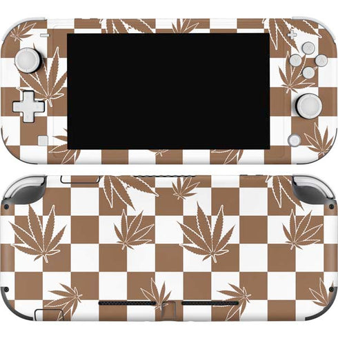 Marijuana Brown Checkered Nintendo Skins