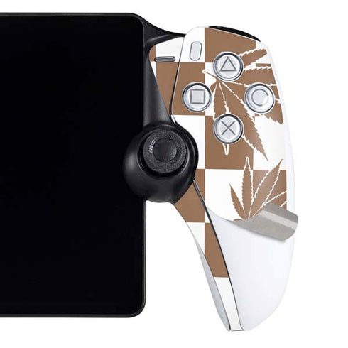 Marijuana Brown Checkered PlayStation Portal Remote Player Skin