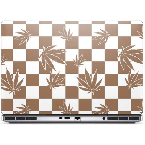 Marijuana Brown Checkered Dell Precision Skin