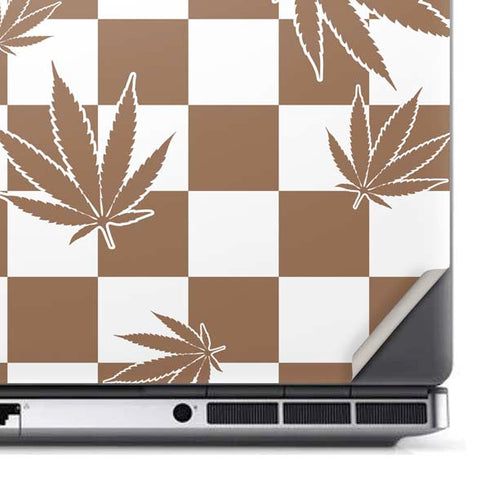 Marijuana Brown Checkered Dell Precision Skin