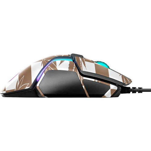 Marijuana Brown Checkered SteelSeries Rival 600 Gaming Mouse Skin