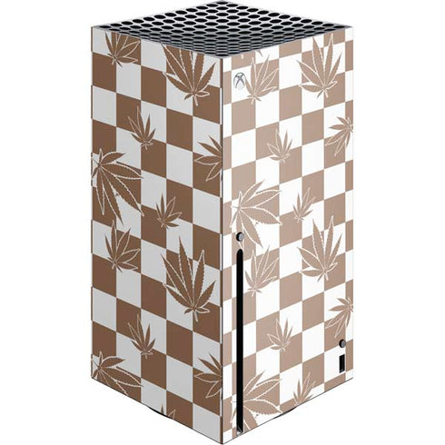 Marijuana Brown Checkered Xbox Series X Skins