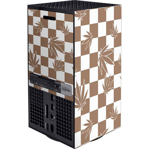 Marijuana Brown Checkered XBox Series X Digital Edition Bundle Skin