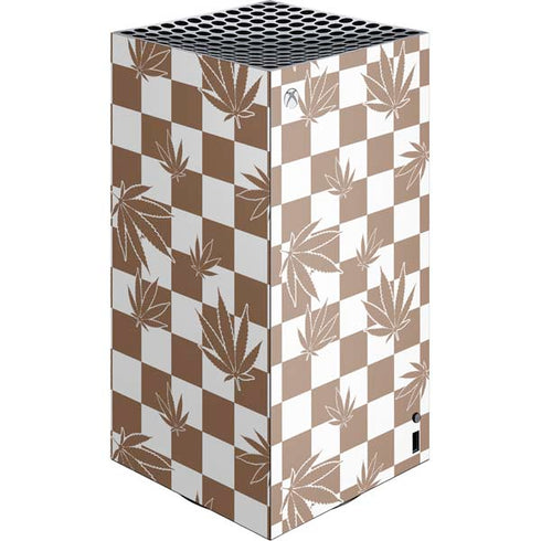 Marijuana Brown Checkered Xbox Series X Skins
