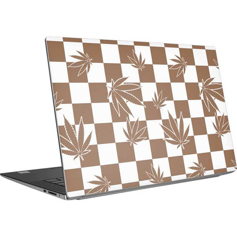 Marijuana Brown Checkered Dell XPS Skin