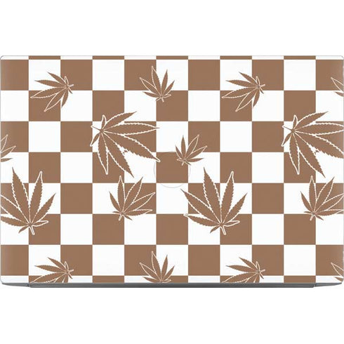 Marijuana Brown Checkered Dell XPS Skin