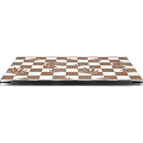 Marijuana Brown Checkered Dell XPS Skin
