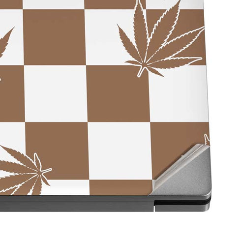 Marijuana Brown Checkered Dell XPS Skin