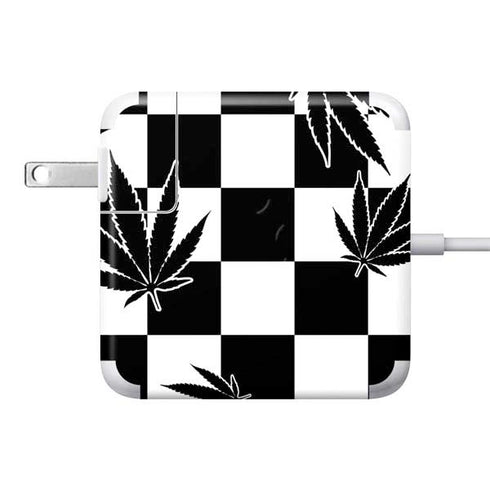 Marijuana Checkered 85W Power Adapter (15 and 17 inch MacBook Pro Charger) Skin