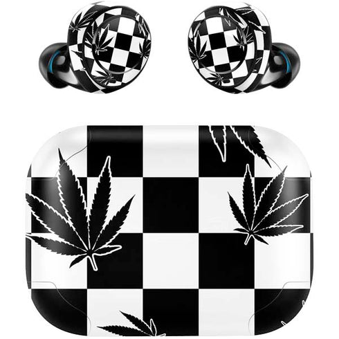 Marijuana Checkered Amazon Echo Buds Skin