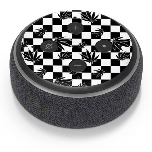Marijuana Checkered Amazon Echo Dot Skin