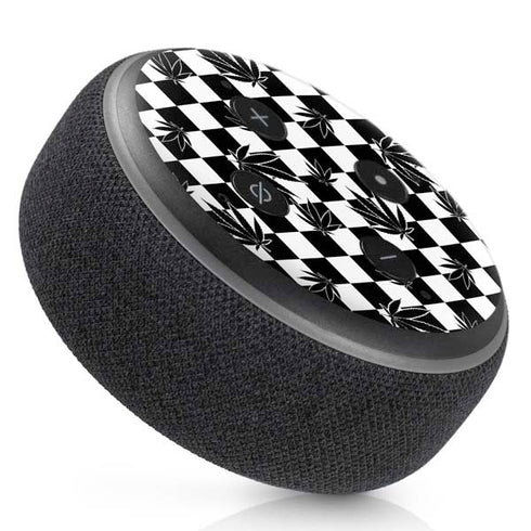 Marijuana Checkered Amazon Echo Dot Skin