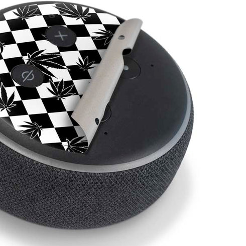 Marijuana Checkered Amazon Echo Dot Skin