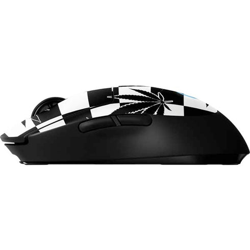 Marijuana Checkered G Pro Wireless Gaming Mouse Skin