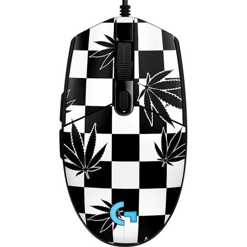 Marijuana Checkered G203 Prodigy RGB Wired Gaming Mouse Skin