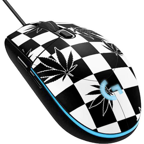 Marijuana Checkered G203 Prodigy RGB Wired Gaming Mouse Skin