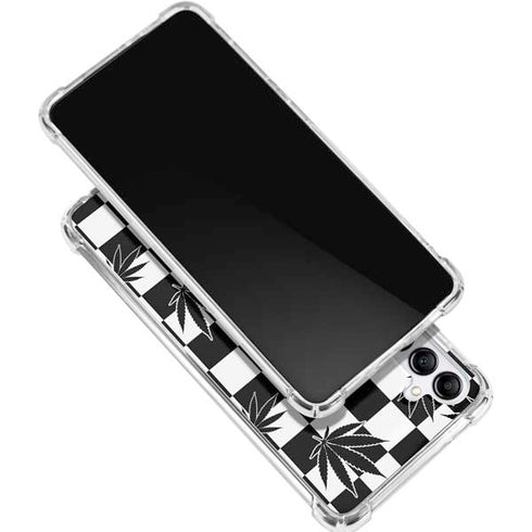 Marijuana Checkered Gabb Phone 4 Clear Case
