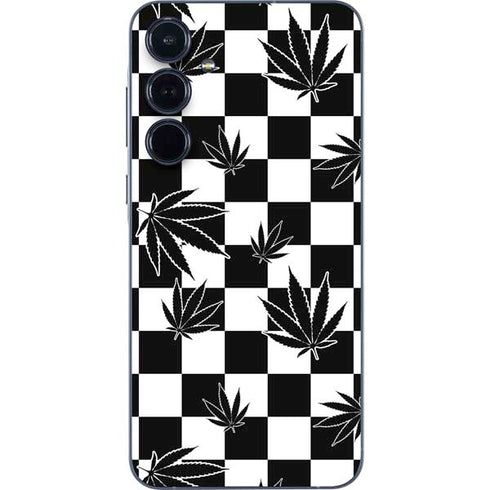Marijuana Checkered Galaxy A35 5G Skin