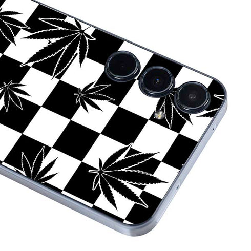Marijuana Checkered Galaxy A35 5G Skin