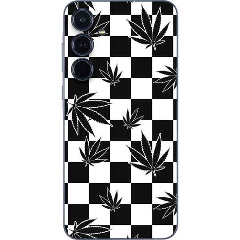 Marijuana Checkered Galaxy A55 5G Skin