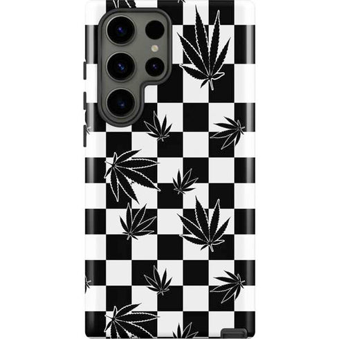 Marijuana Checkered Galaxy S23 Ultra Pro Case