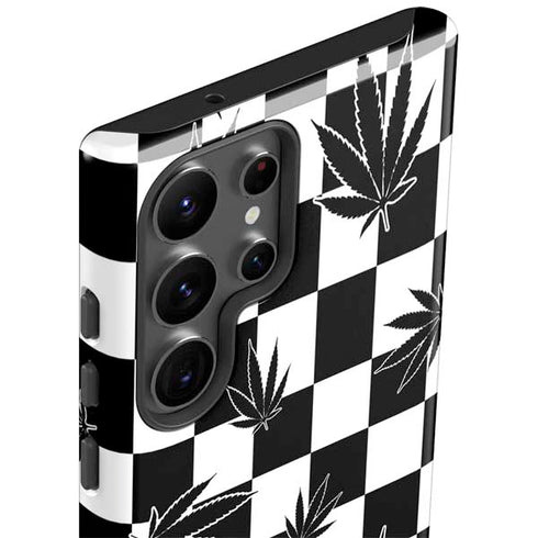 Marijuana Checkered Galaxy S23 Ultra Pro Case