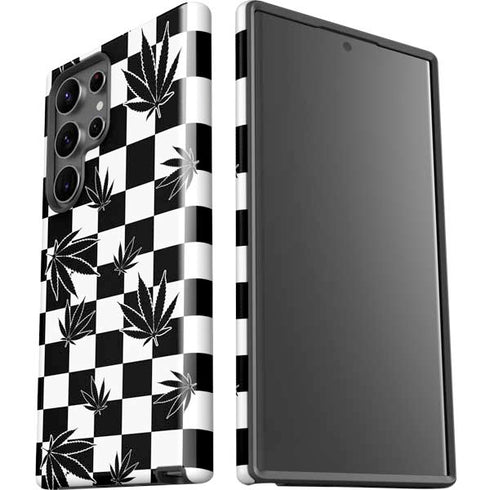 Marijuana Checkered Galaxy S23 Ultra Pro Case