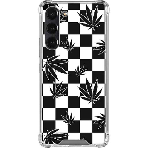 Marijuana Checkered Galaxy S24 FE Clear Case