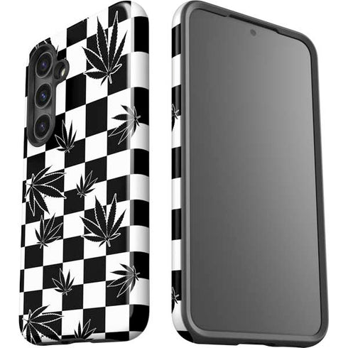 Marijuana Checkered Galaxy S25 Impact Case