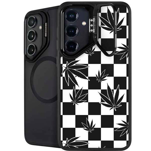 Marijuana Checkered Galaxy S24 Plus Kickstand Case