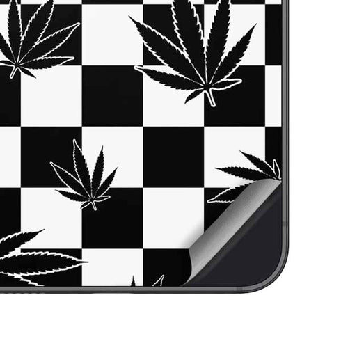 Marijuana Checkered Galaxy S24 Plus Skin