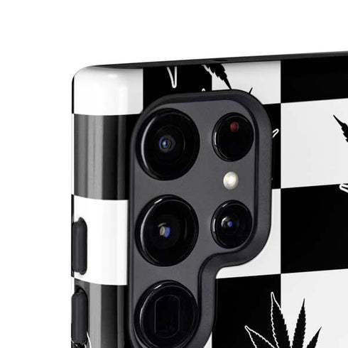 Marijuana Checkered Galaxy S25 Ultra Impact Case