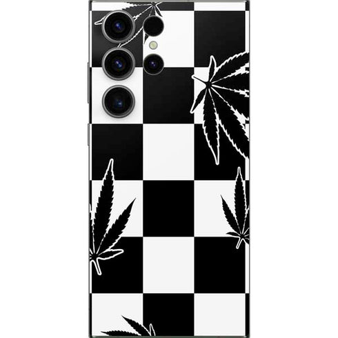 Marijuana Checkered Galaxy S24 Ultra Skin
