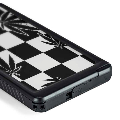 Marijuana Checkered Galaxy S24 Ultra Waterproof Case