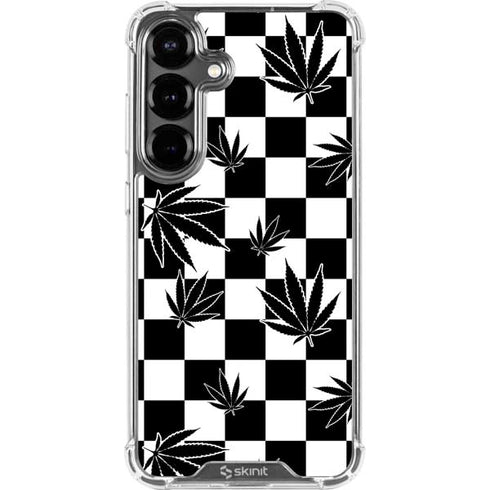 Marijuana Checkered Galaxy S26 Clear Case