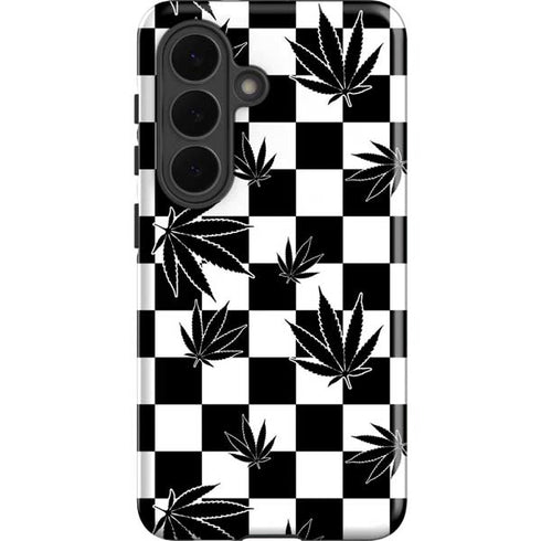 Marijuana Checkered Galaxy S26 Impact Case
