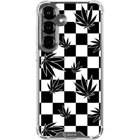 Marijuana Checkered Galaxy S26 Plus Clear Case