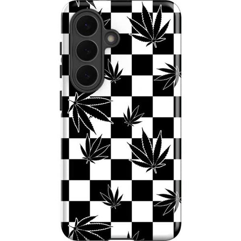 Marijuana Checkered Galaxy S26 Plus Impact Case