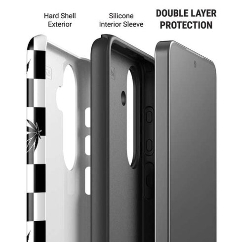Marijuana Checkered Galaxy S26 Plus Impact Case