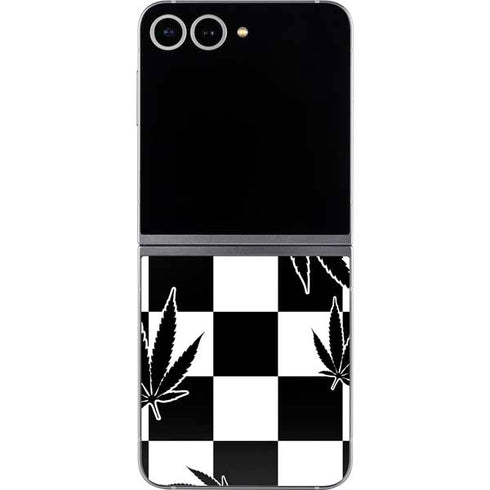 Marijuana Checkered Galaxy Z Flip6 Skin