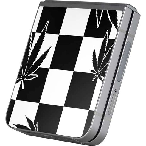 Marijuana Checkered Galaxy Z Flip6 Skin