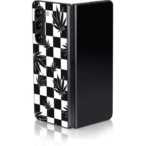 Marijuana Checkered Galaxy Z Fold5 5G Skin