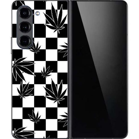 Marijuana Checkered Galaxy Z Fold5 5G Skin