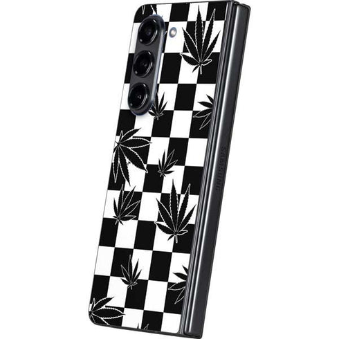 Marijuana Checkered Galaxy Z Fold5 5G Skin