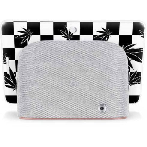 Marijuana Checkered Google Home Hub Skin