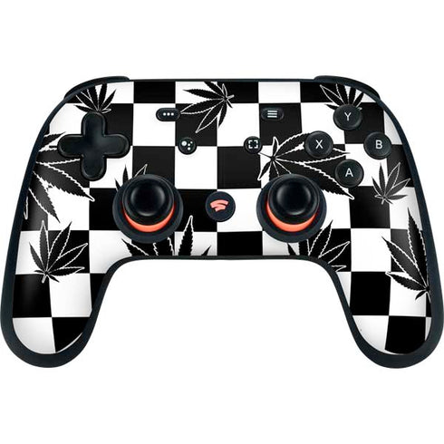 Marijuana Checkered Google Stadia Controller Skin