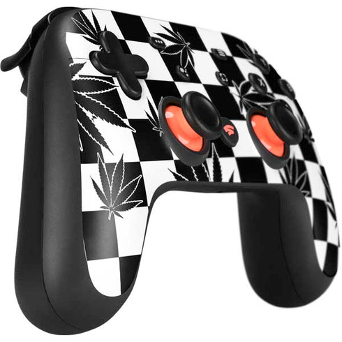 Marijuana Checkered Google Stadia Controller Skin
