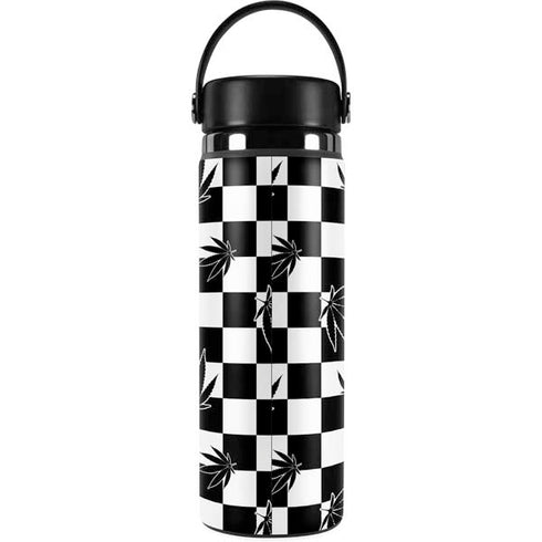 Marijuana Checkered Hydro Flask 20oz Wide Mouth Skin
