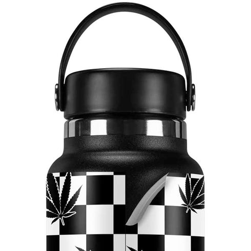 Marijuana Checkered Hydro Flask 32oz Wide Mouth Skin