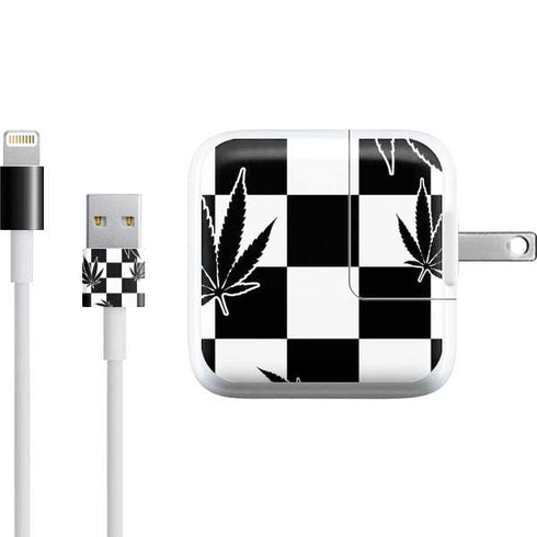 Marijuana Checkered iPad Charger (10W USB) Skin